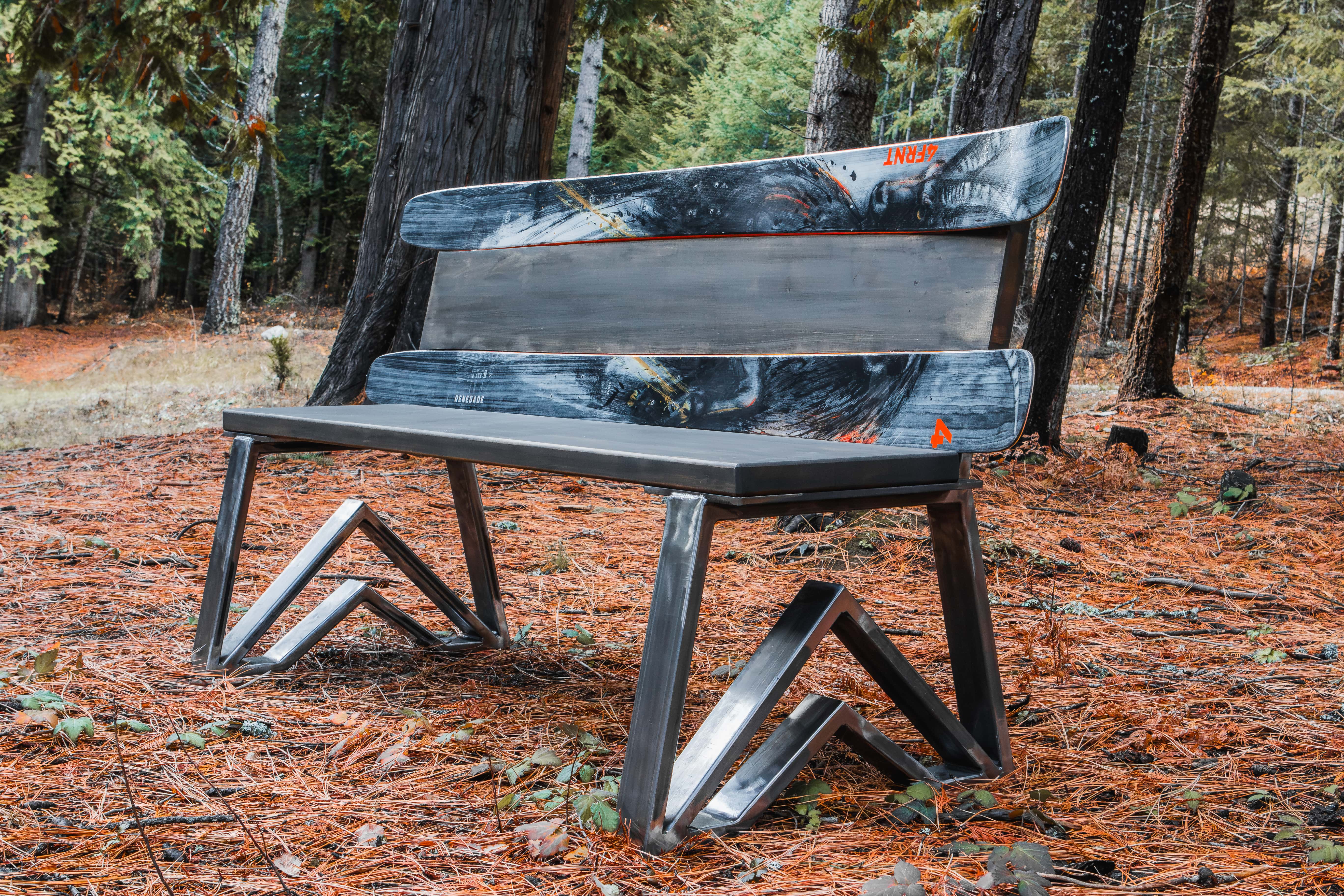 Mystic Winter Ski Bench