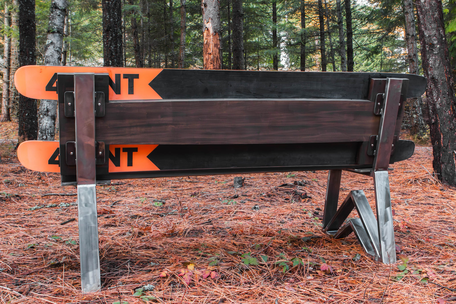 Handcrafted Ski Bench